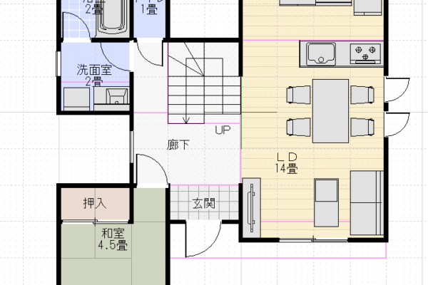 アエラホーム32坪1階間取り