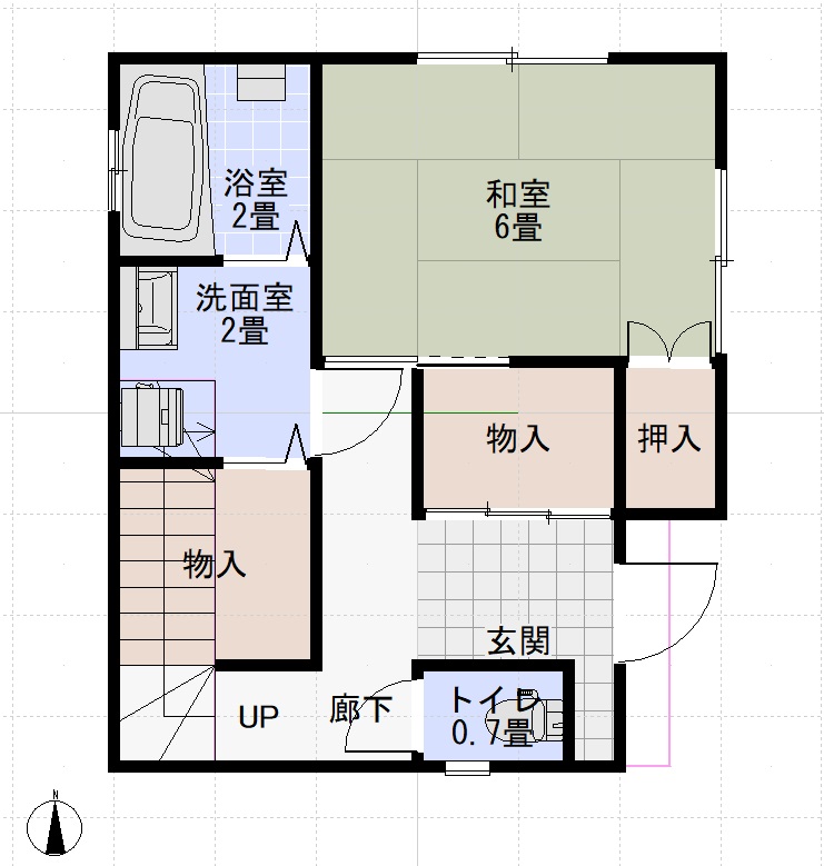 飯田産業の3階建ての間取りをマイホームデザイナーで作成してみました。