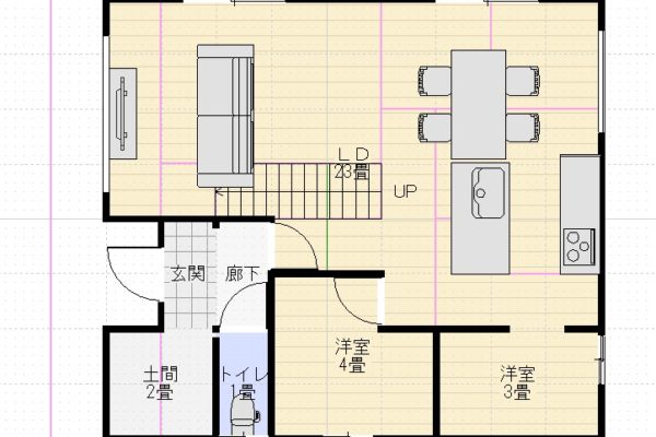 エコモ注文住宅1階間取り