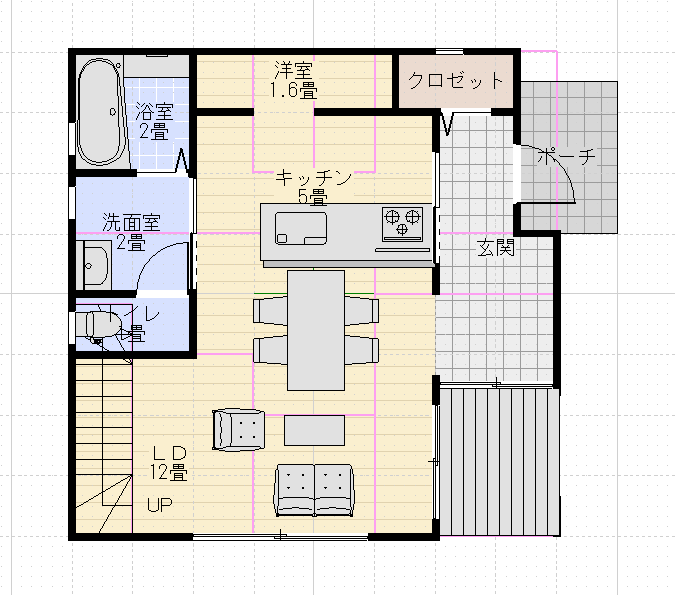 日本住宅3LDKの間取りをマイホームデザイナーで制作してみました