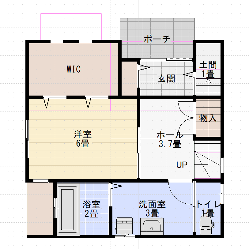 東栄住宅3LDK3階建て住宅の間取りをマイホームデザイナーで制作してみました。